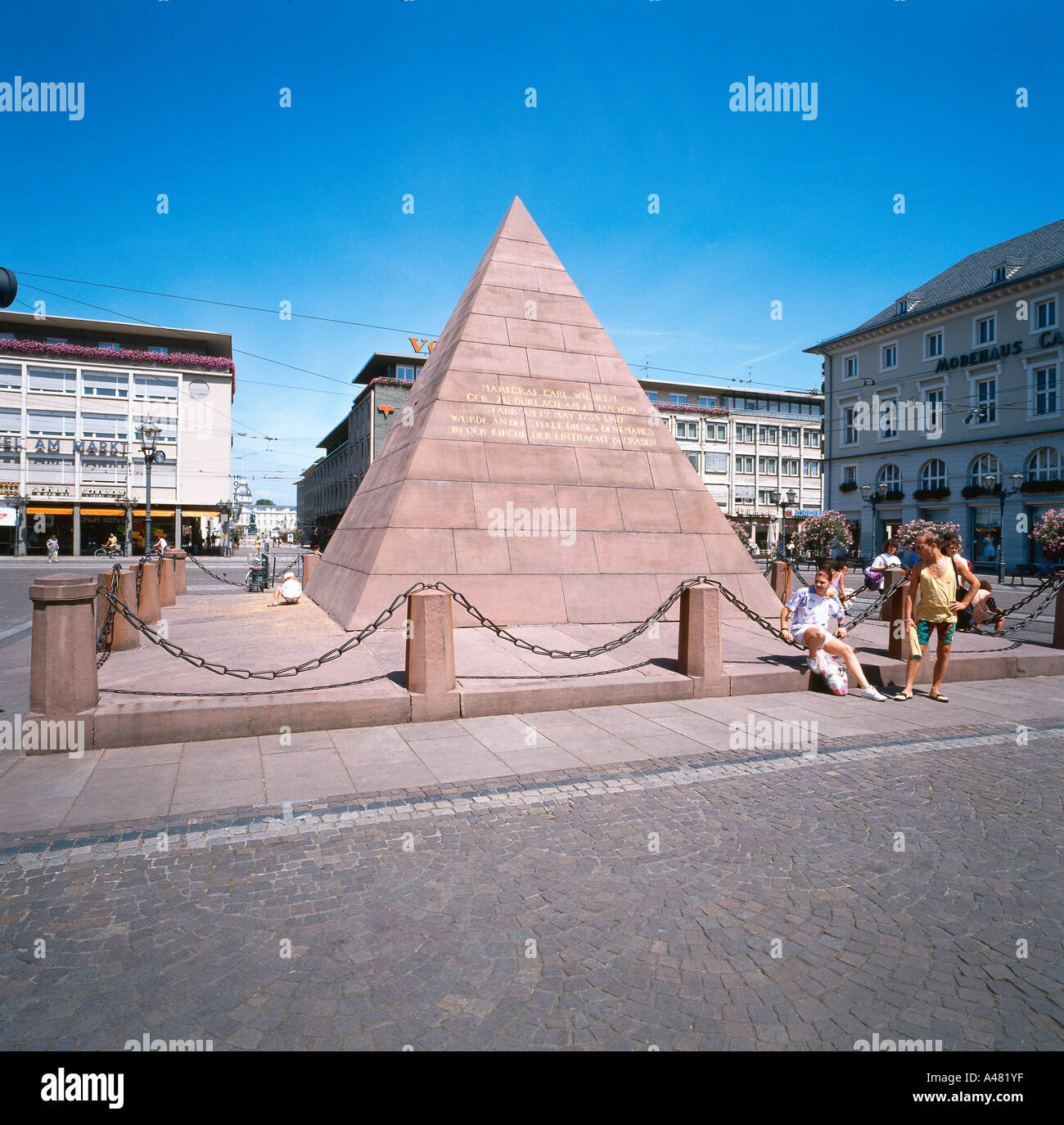 Monument / Karlsruhe Banque D'Images