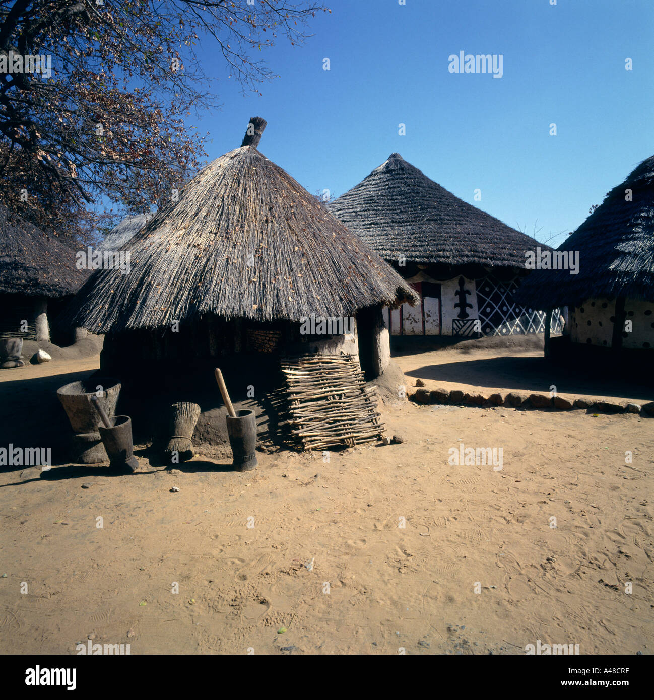 Village N'debele Banque D'Images
