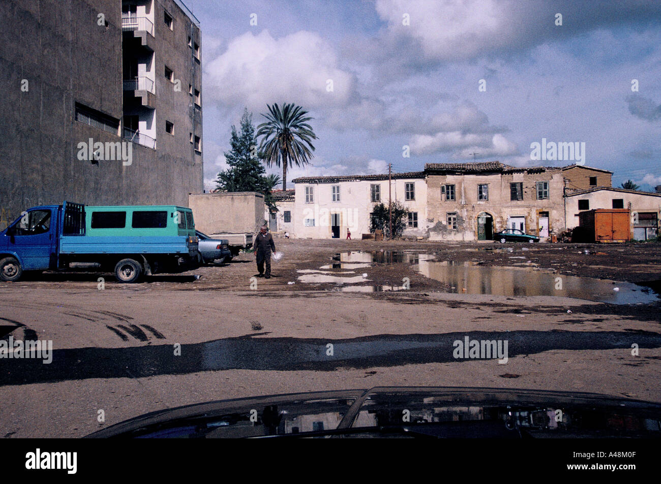 La partie turque de Nicosie le long de la ligne verte qui sépare la ville Banque D'Images