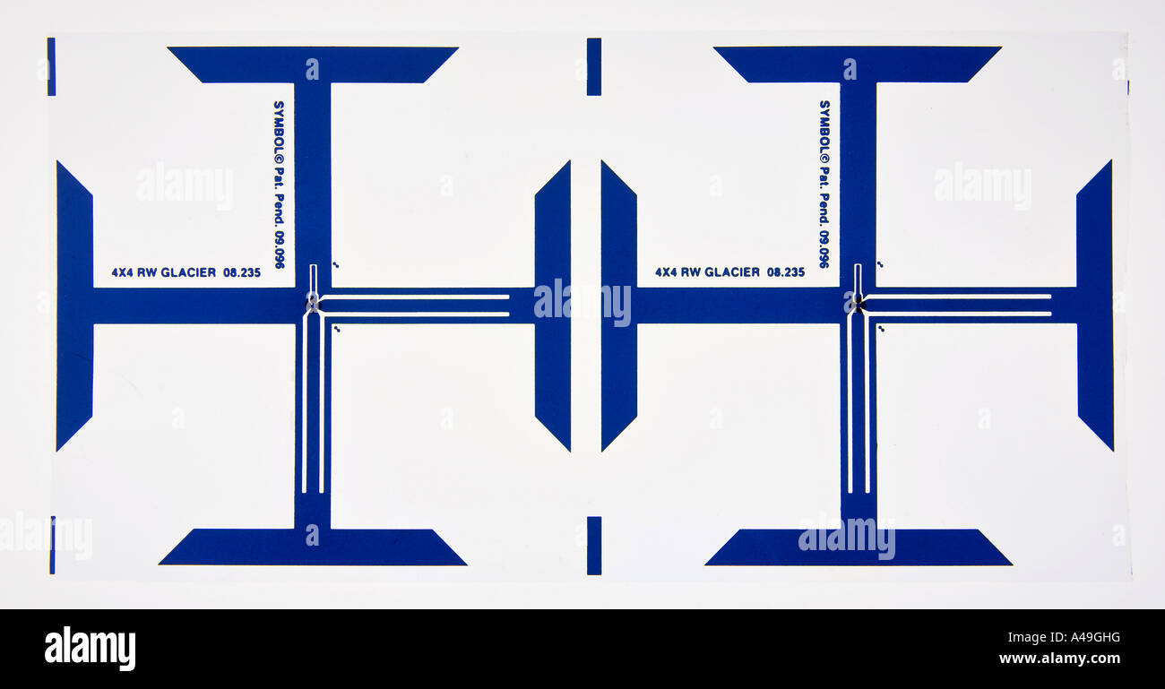 Puce RFID, Radio Frequency Identification, Glacier-Gen2-RFID-Tag Banque D'Images