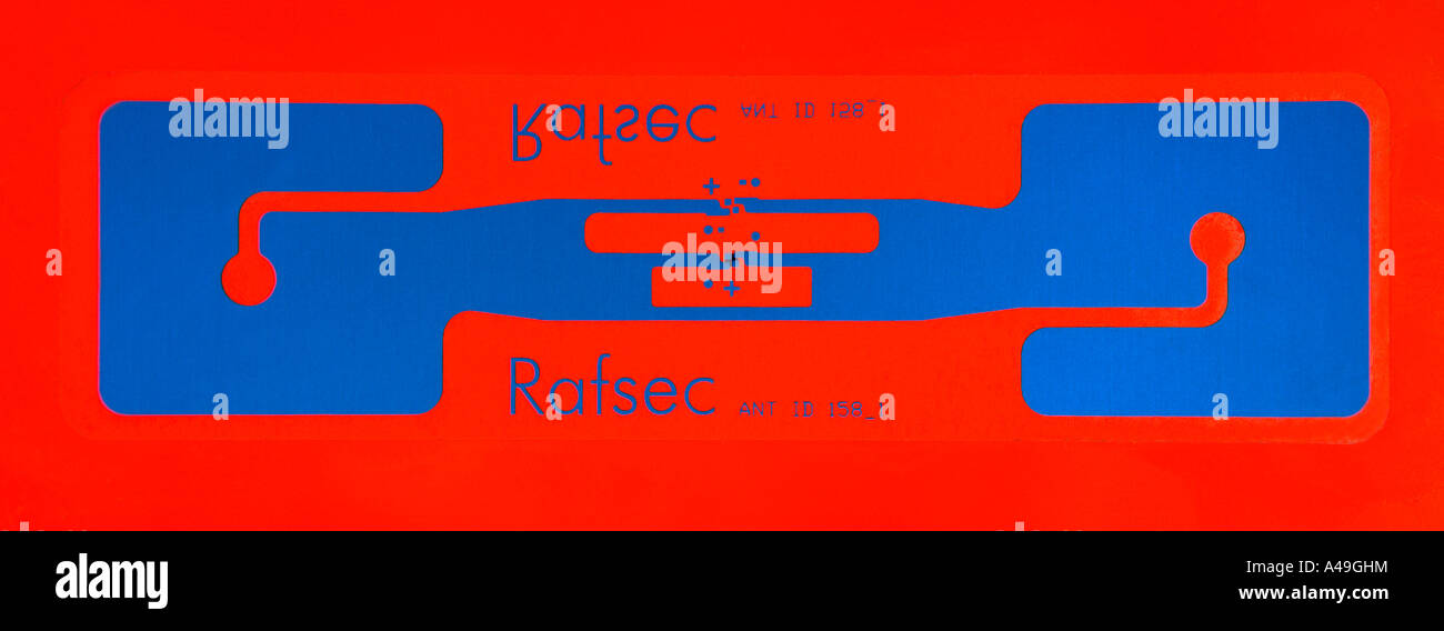 Puce RFID, Radio Frequency Identification, Rafsec-Gen2-RFID-Tag Banque D'Images