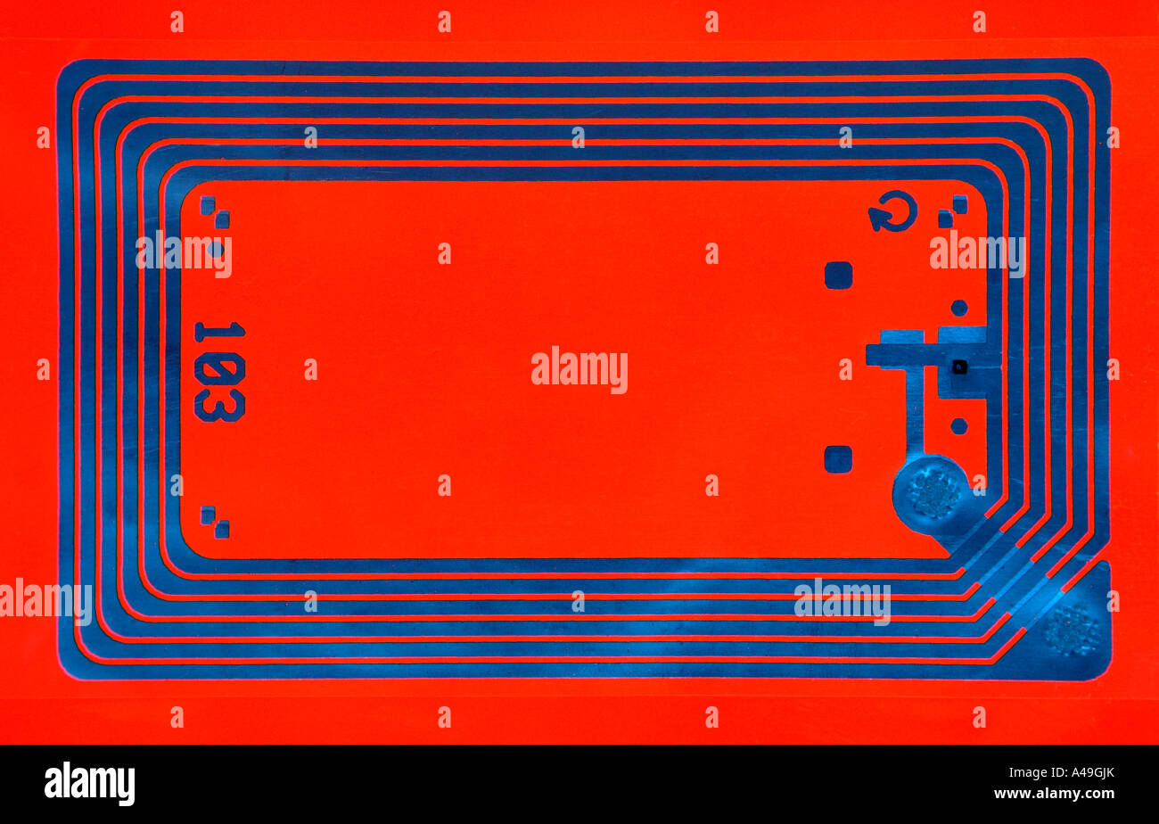 Puce RFID, Radio Frequency Identification Banque D'Images