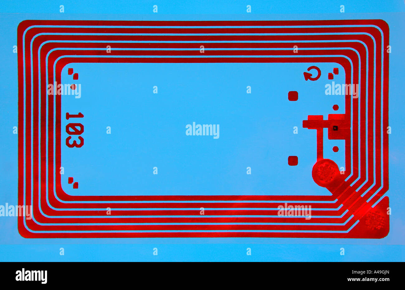Puce RFID, Radio Frequency Identification Banque D'Images
