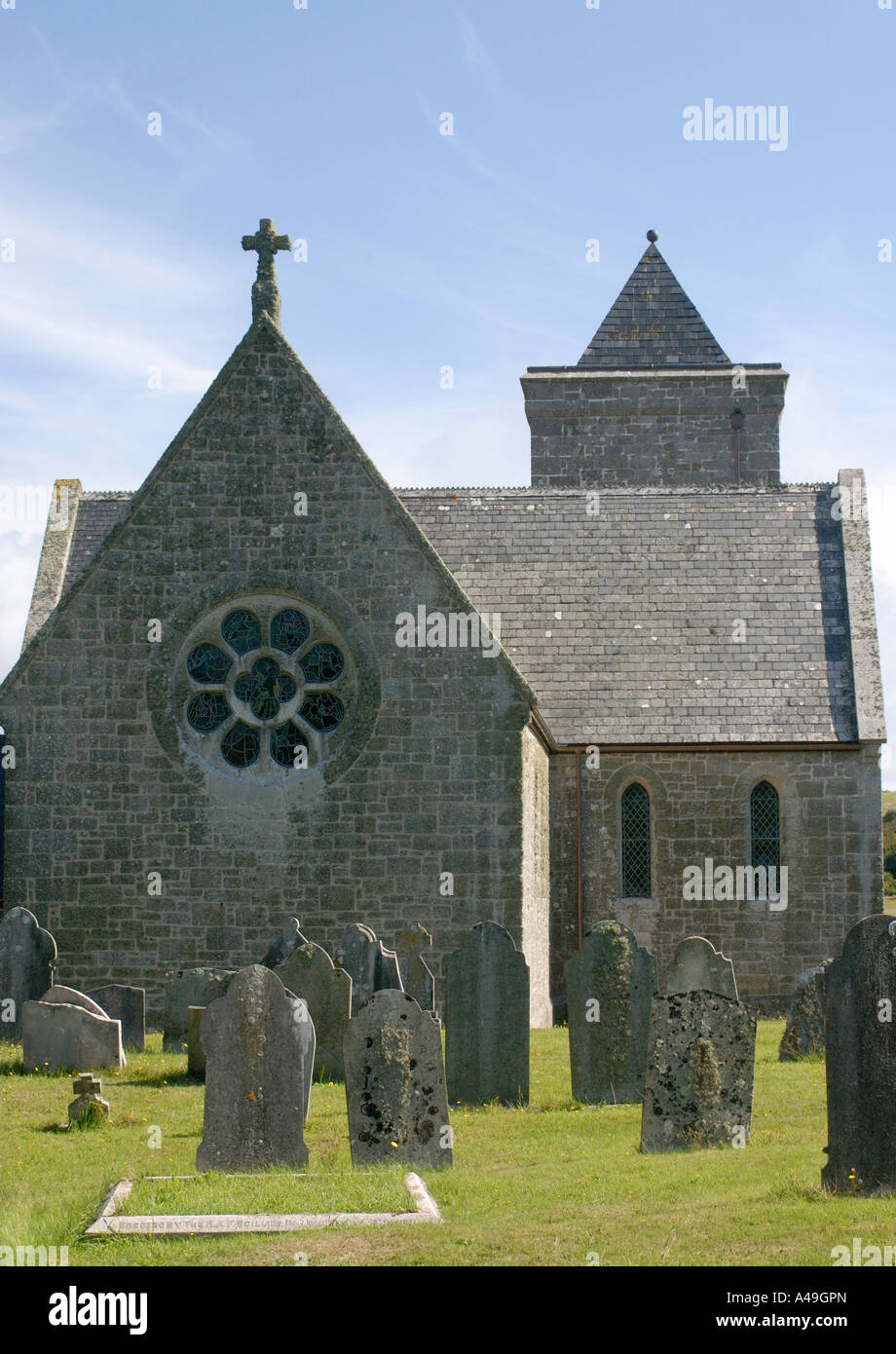 L'église de St Nicholas Tresco Îles Scilly, Angleterre Royaume-uni 17 Septembre 2006 Banque D'Images
