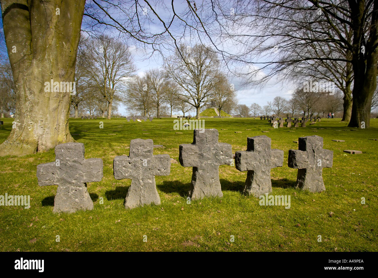 Cimetière militaire allemand à la Cambe Normandie France Banque D'Images