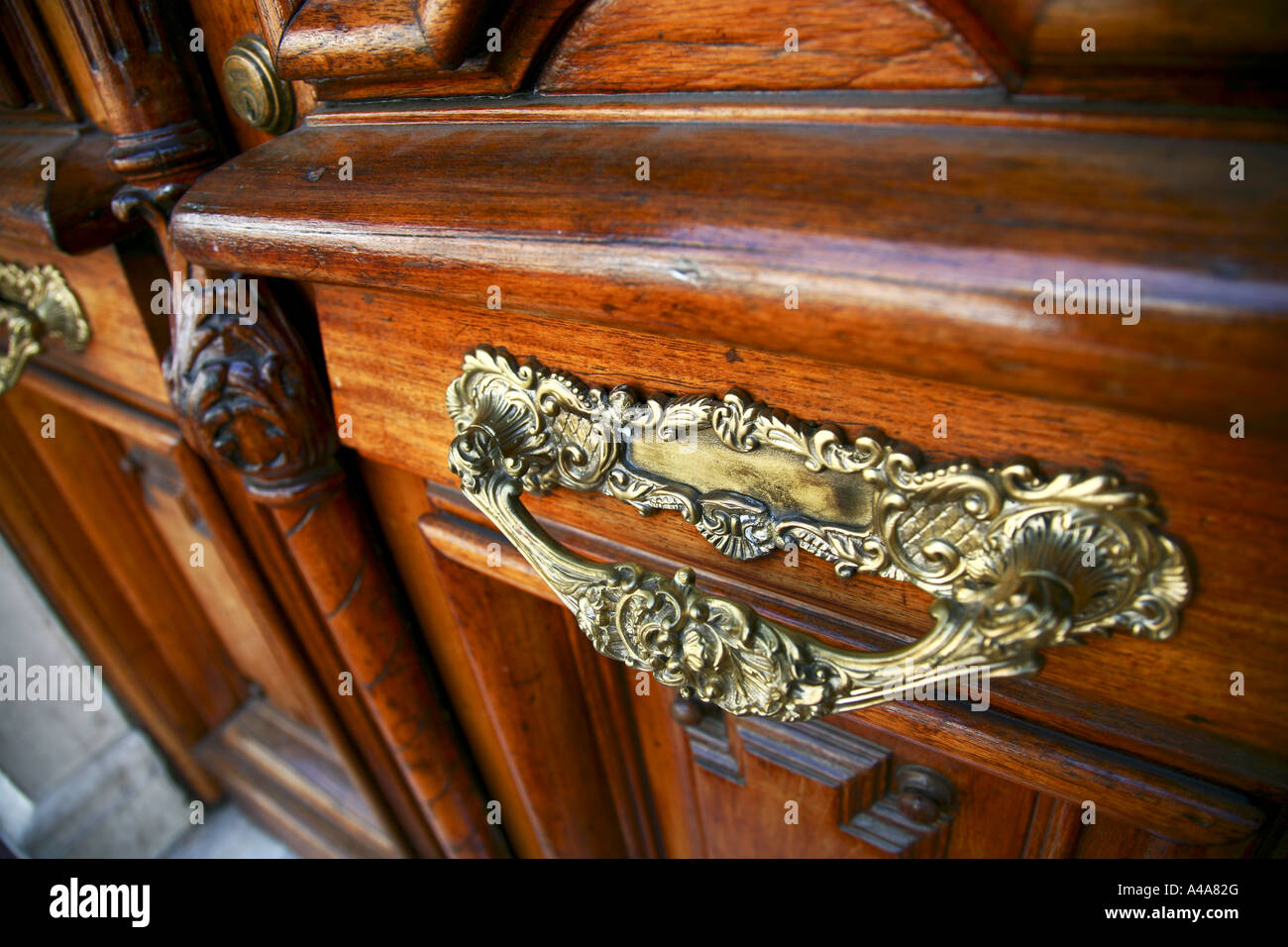 Poignée de porte détail Banque D'Images