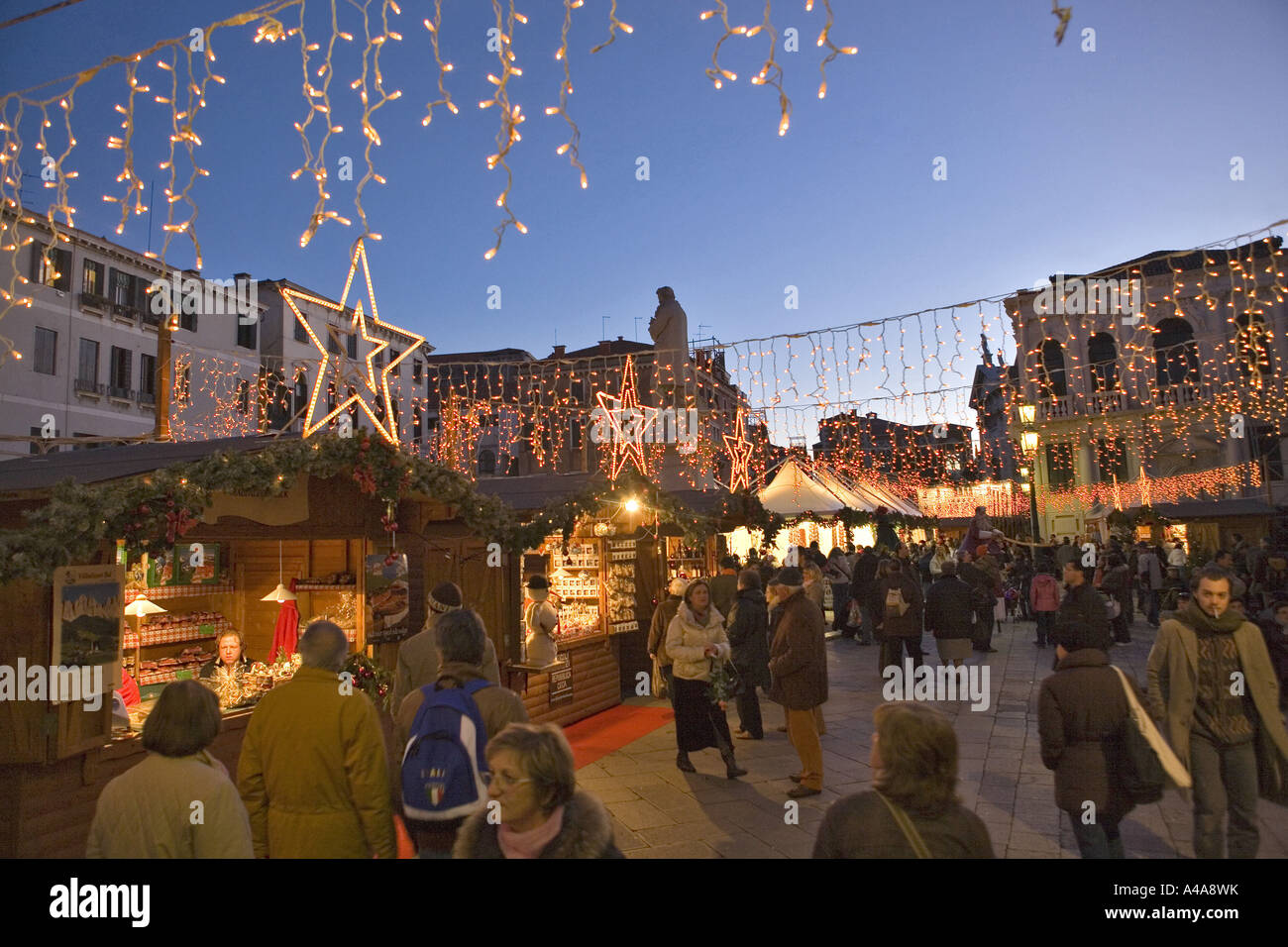 Marché de Noël Venise Vénétie Italie Photo Stock Alamy