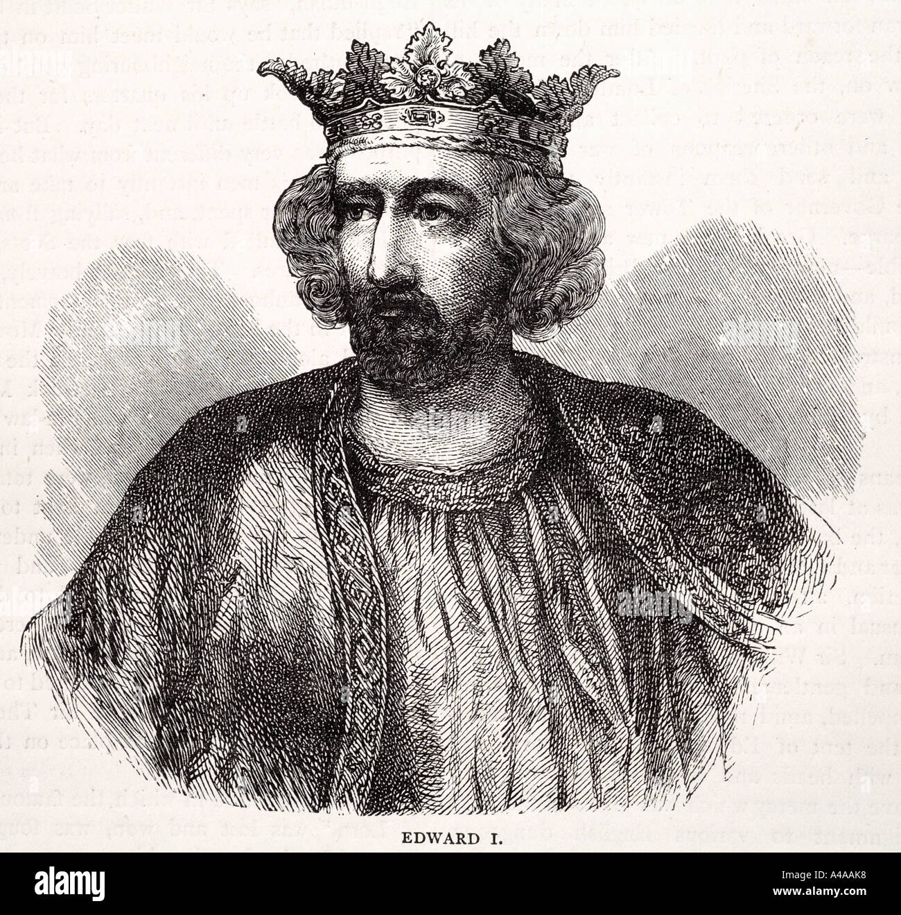 Édouard I 1239 1307 la couronne du roi barbe royal English England UK Royaume-Uni GB Grande Bretagne Banque D'Images