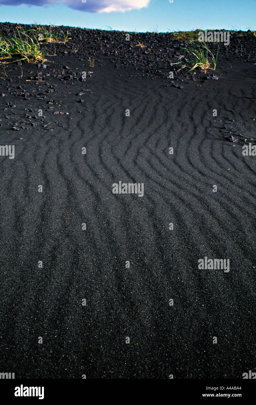 Dune de sable noir, l'Islande Banque D'Images