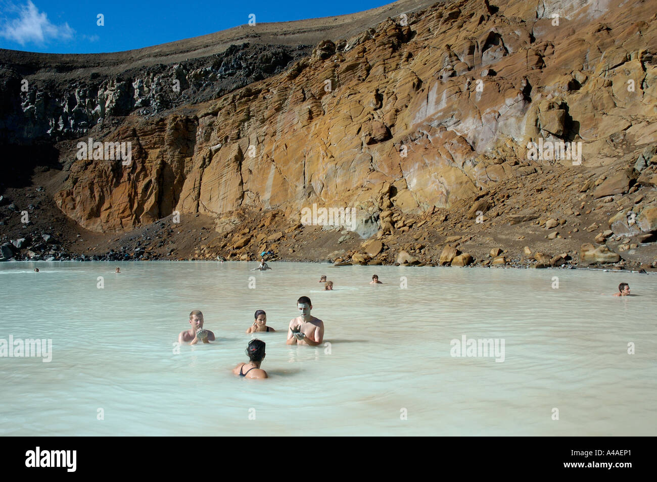 Islande Askja cratère Víti exploison Banque D'Images