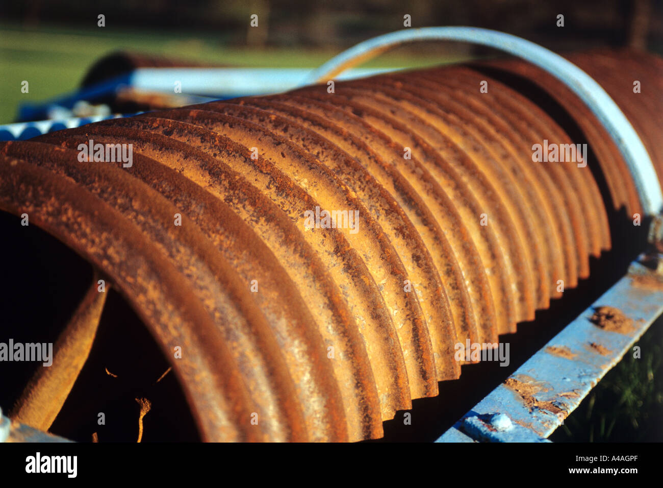 Rouleau Cambridge.Machines agricoles. Banque D'Images