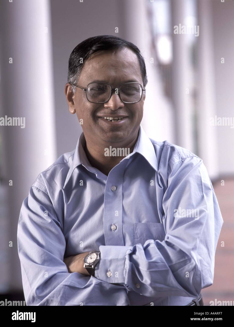 NR Narayana Murthy, président d'INFOSYS, Bangalore, Inde. Banque D'Images