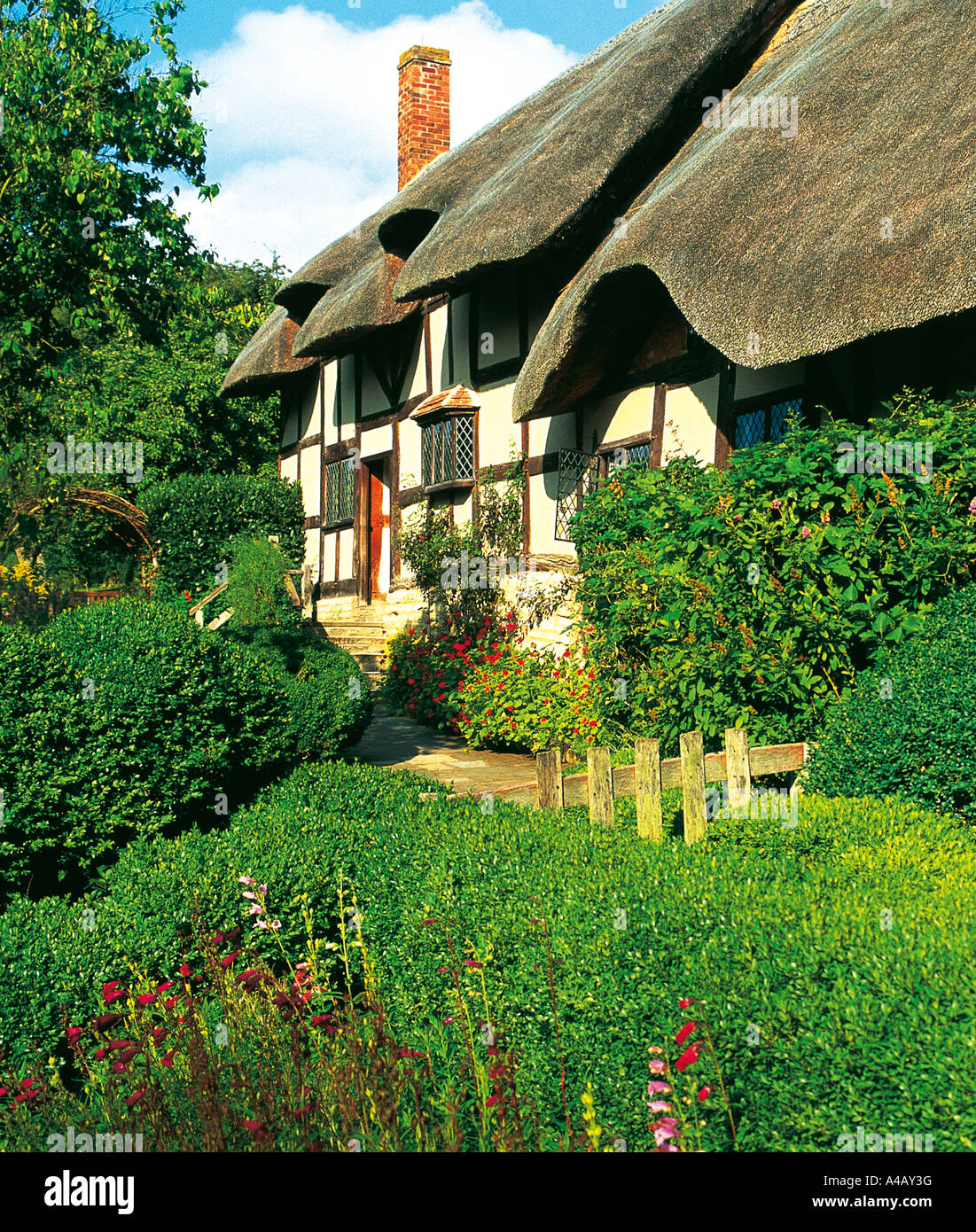 Anne Hathaway's Cottage en été, Stratford Upon Avon Banque D'Images