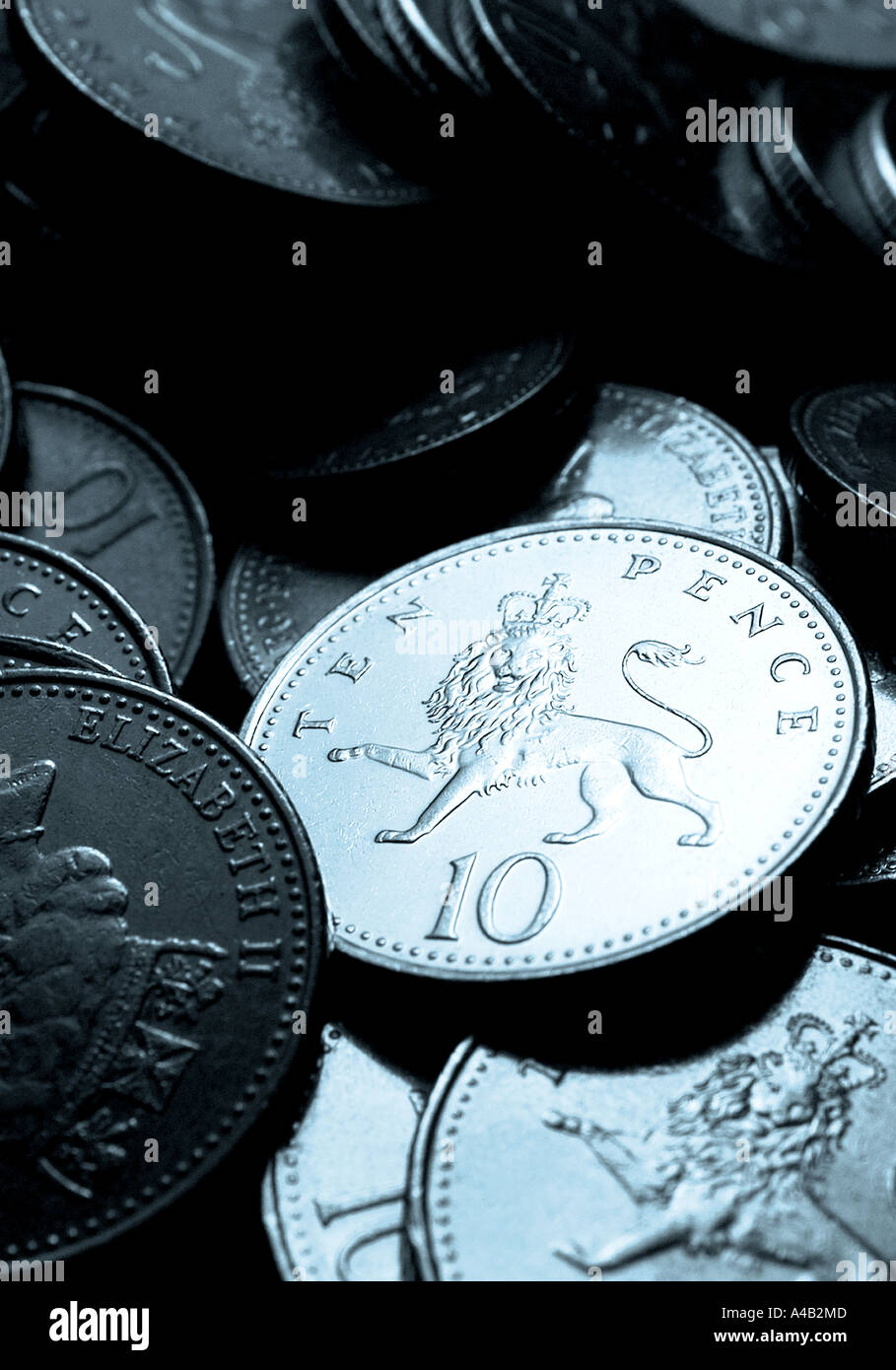 Dix pence peices. Photo par Patrick Steel patricksteel Banque D'Images