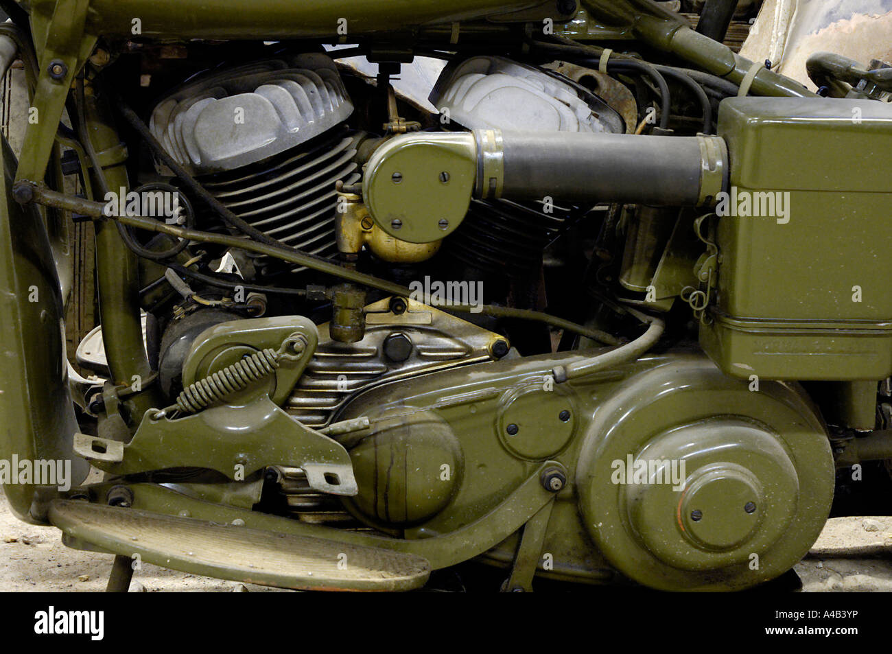 Harley Davidson WLA moteur 42 Banque D'Images