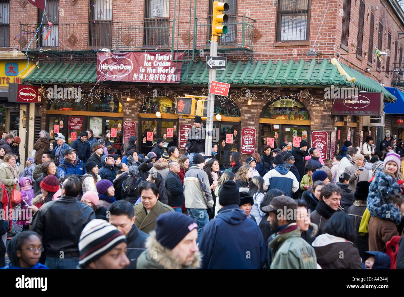 Le Nouvel An chinois (Chinatown NYC) Banque D'Images