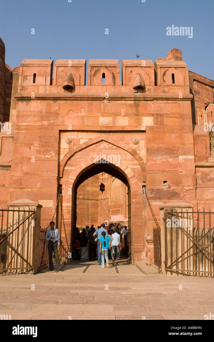 Image de l'ancien fort ou Fort Rouge d'Agra Banque D'Images