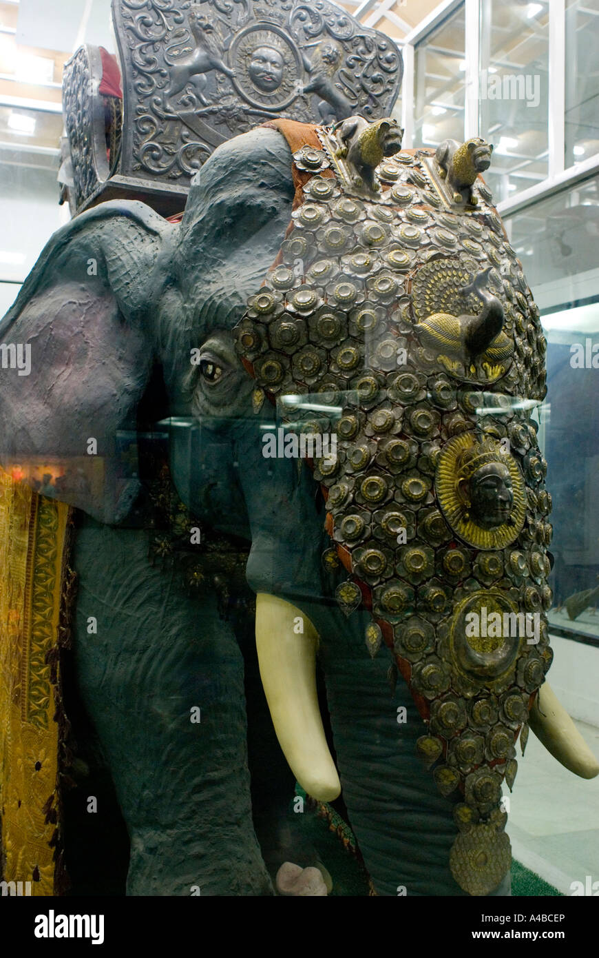 Image de la guerre l'éléphant au Musée national de l'Inde à New Delhi Banque D'Images