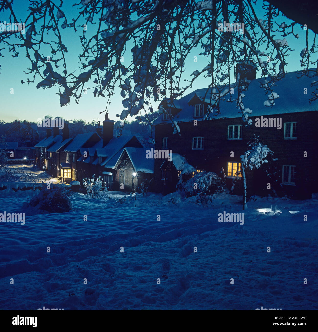 Anciens cottages dans le petit hameau de Ringshire dans le Hertfordshire Royaume-Uni Banque D'Images