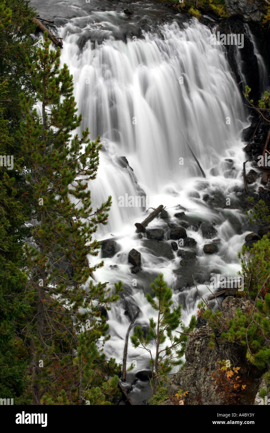 Kepler cascades, le parc national de Yellowstone, Wyoming Banque D'Images