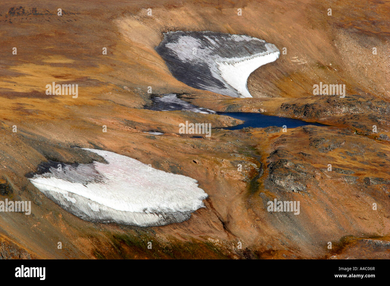 Champs de neige sur le plateau de Beartooth, Wyoming Banque D'Images