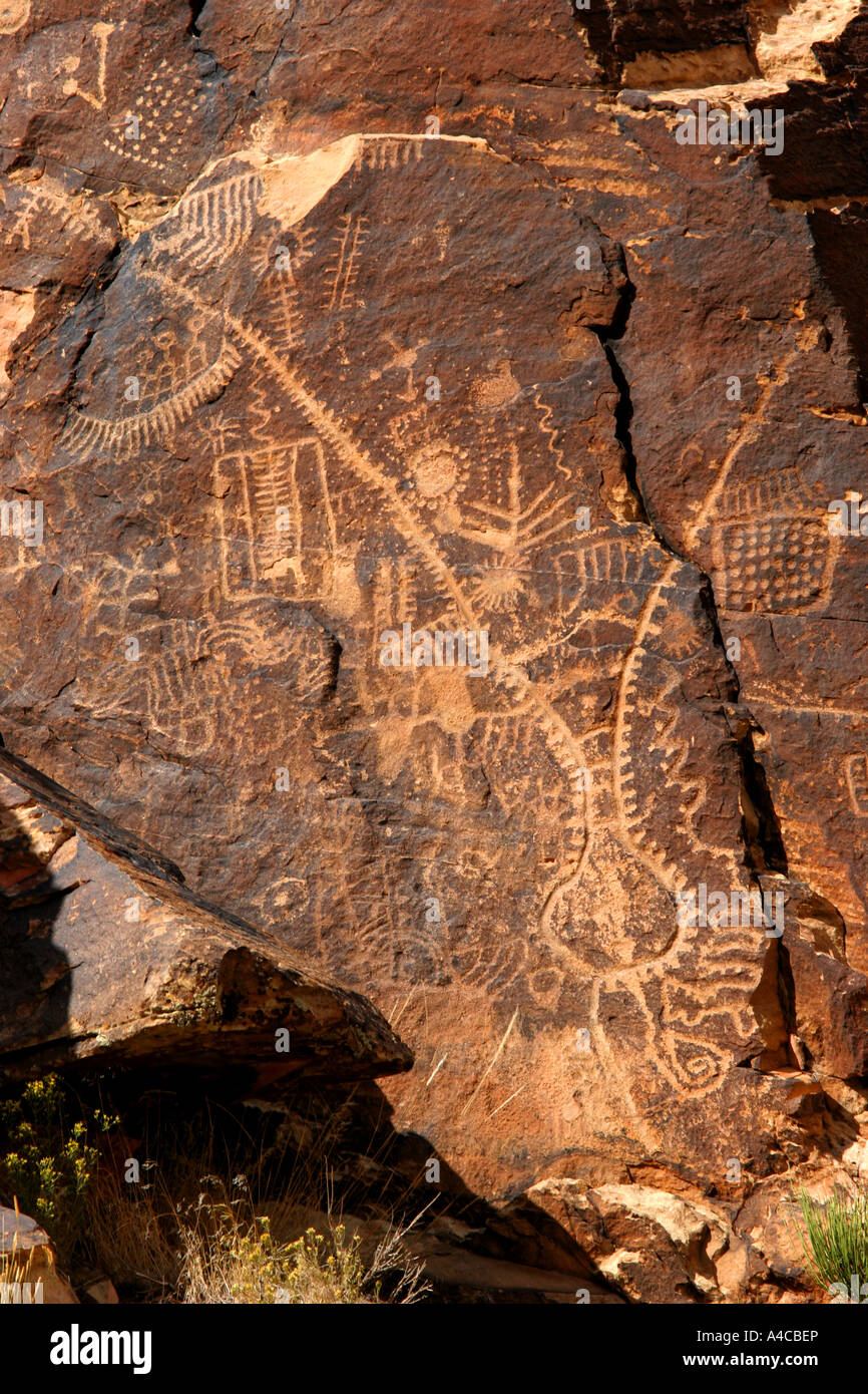 Parowan gap pétroglyphes, Utah Banque D'Images