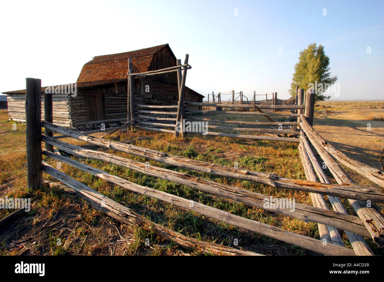 Mormon row grange, Grand Teton National Park Banque D'Images