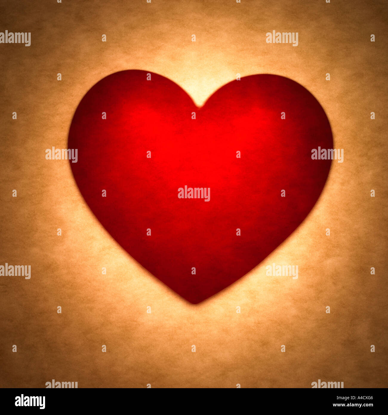 Coeur rouge Silhouette. Banque D'Images