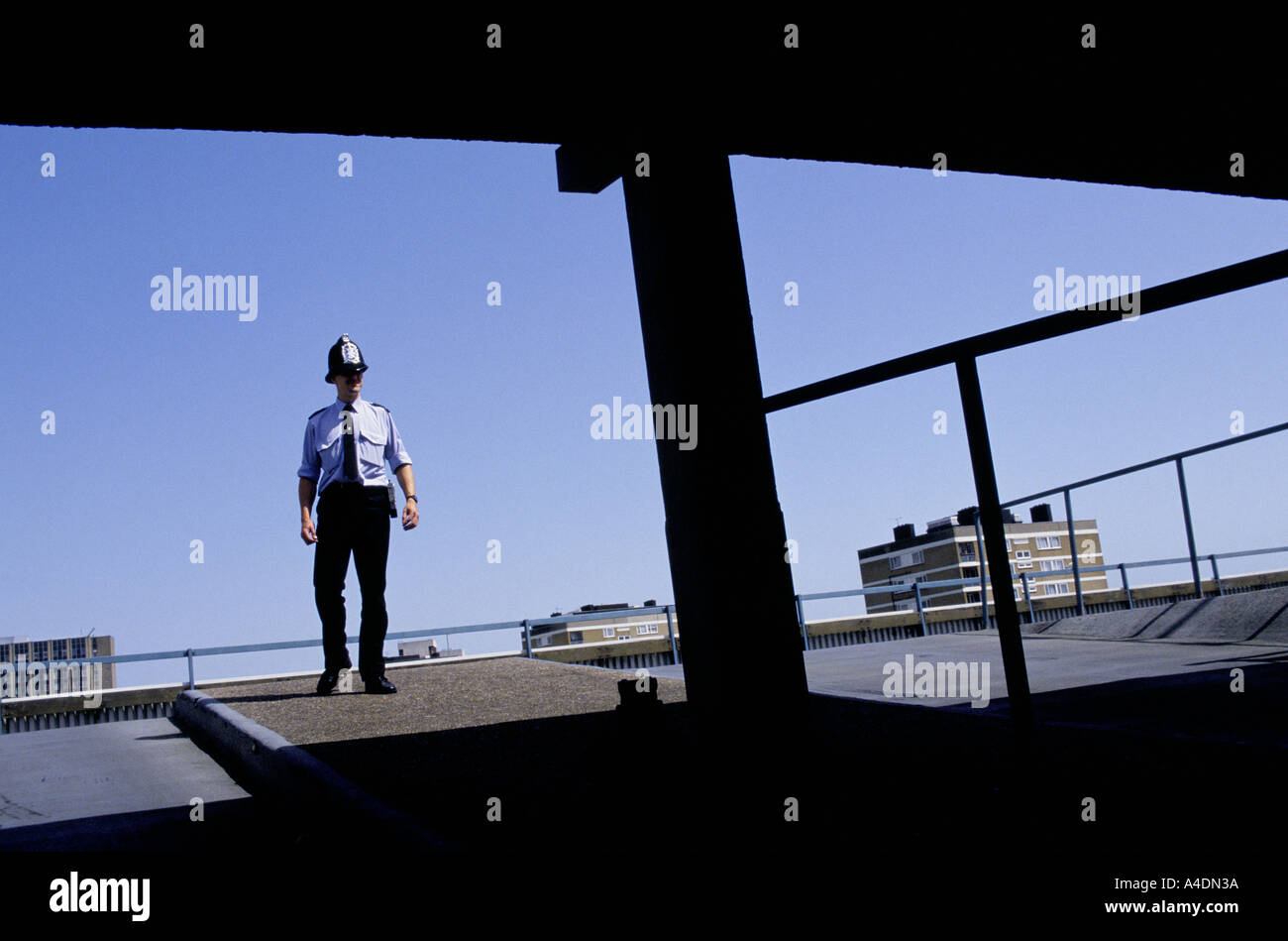 Un policier en patrouille, la police centrale de Southampton, UK Banque D'Images
