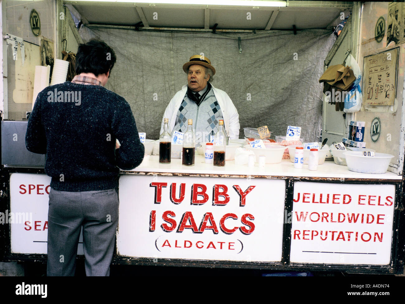 Tubby Isaacs' décrochage de fruits de mer à Aldgate Banque D'Images