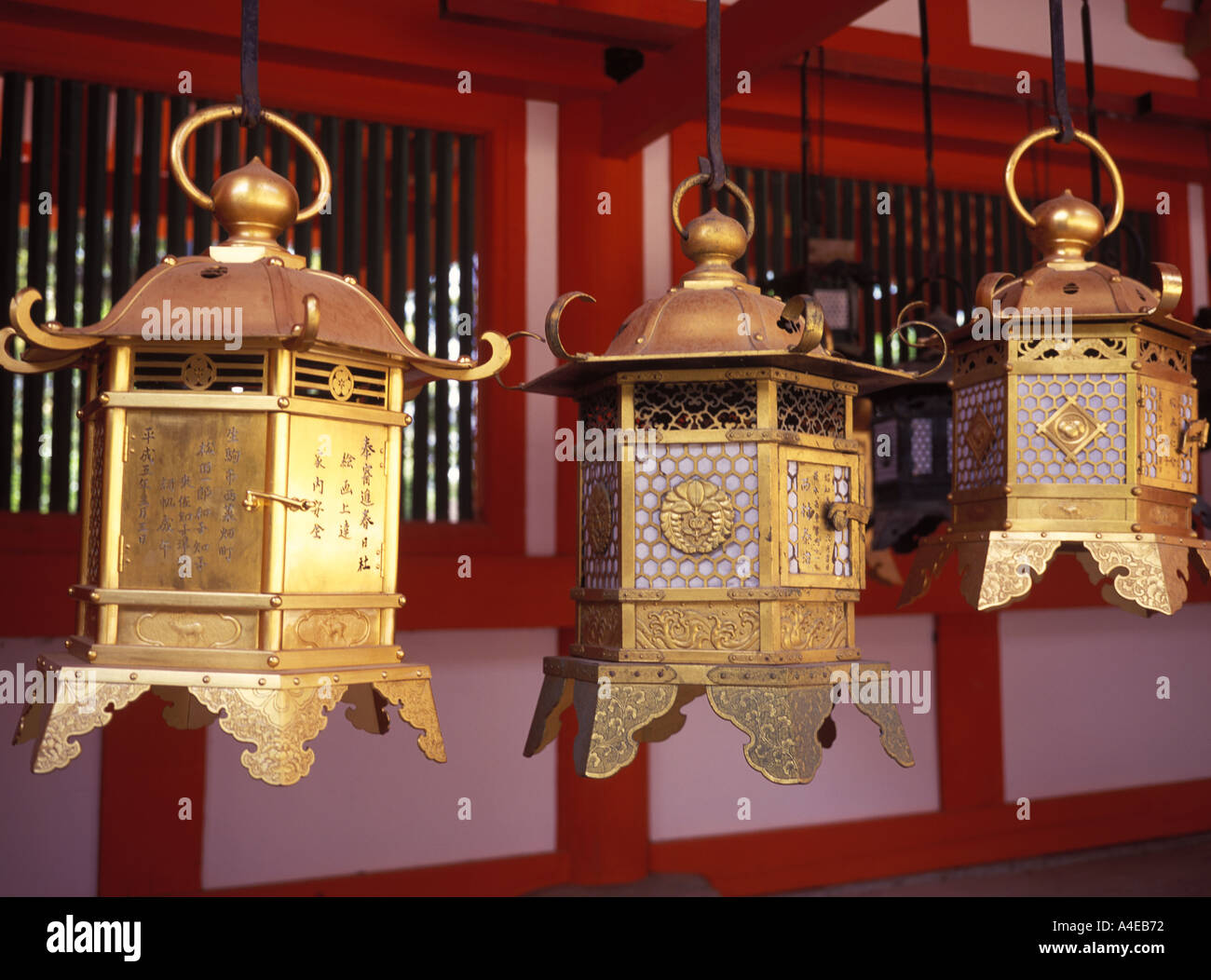 Japon Nara Kasuga Shrine lanternes Banque D'Images