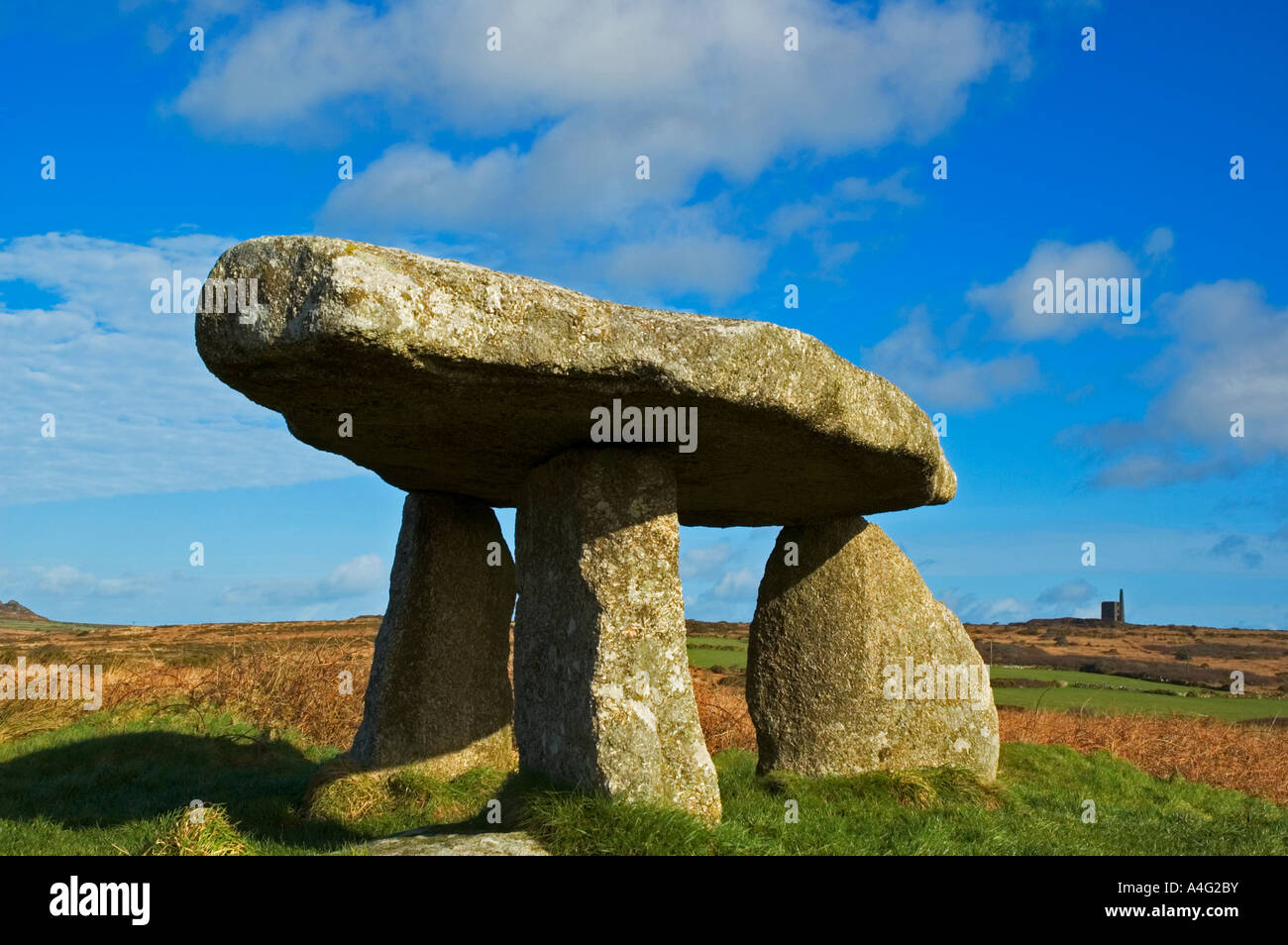 Lanyon quoit une chambre funéraire néolithique tombe près de penzance en Cornouailles, Angleterre Banque D'Images