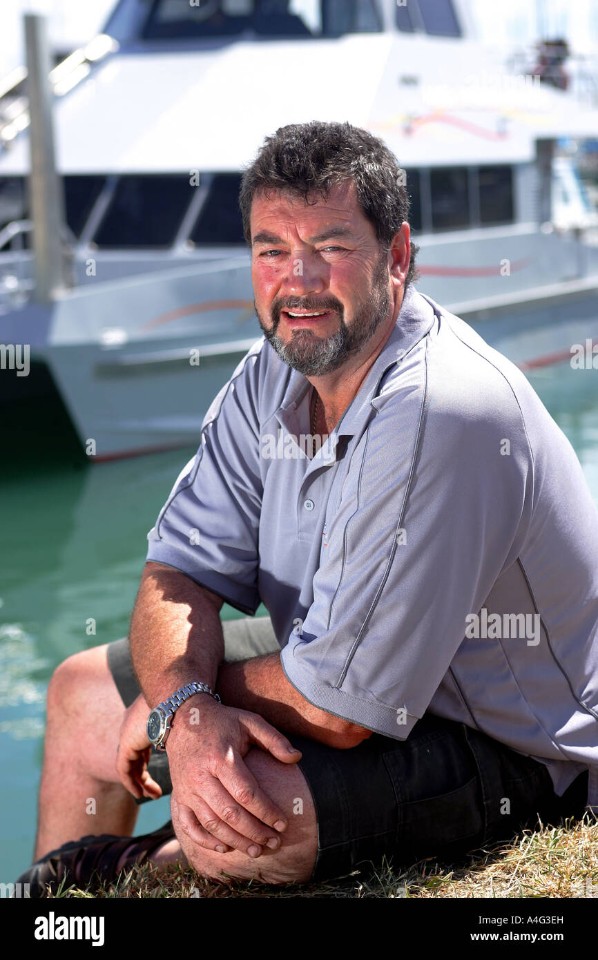 John Bennett qui skippé le chalutier qui a attrapé le plus grand jamais enregistré de calmar colossal Banque D'Images