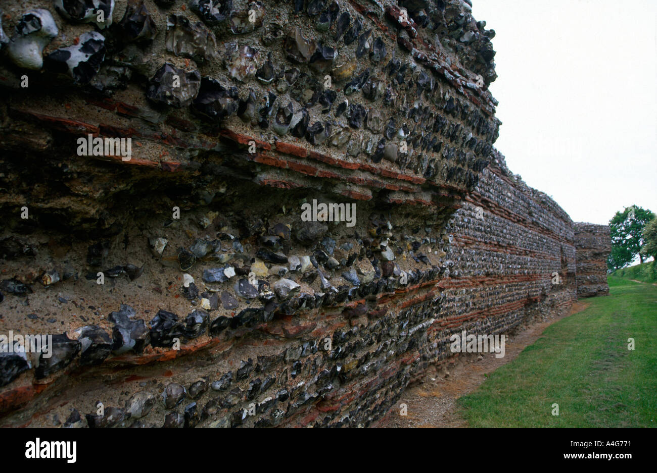 Burgh castle Roman Fort Norfolk Angleterre Banque D'Images