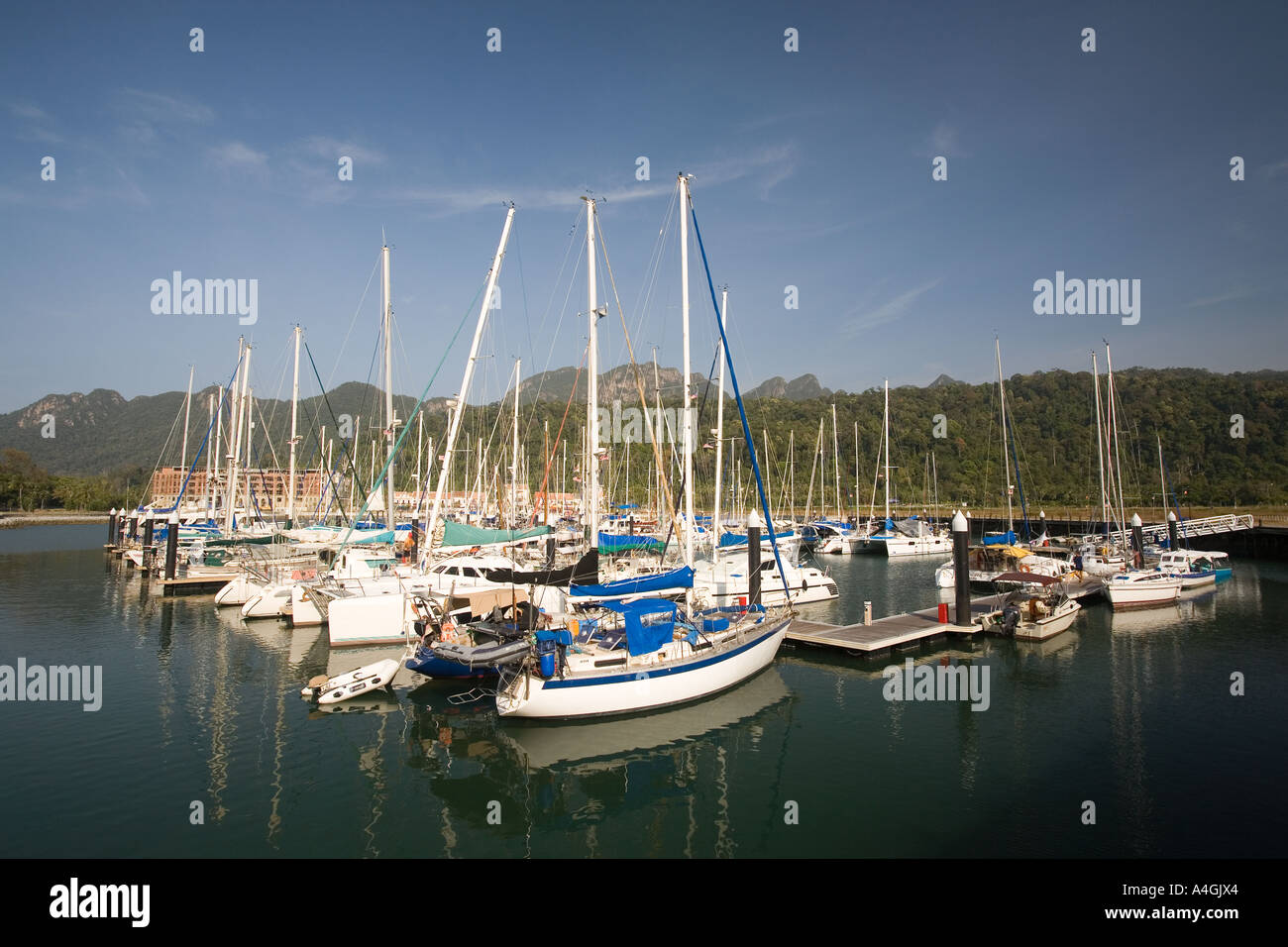 La Malaisie Kedah Langkawi Port de Telaga Park disponibles en Marina Banque D'Images