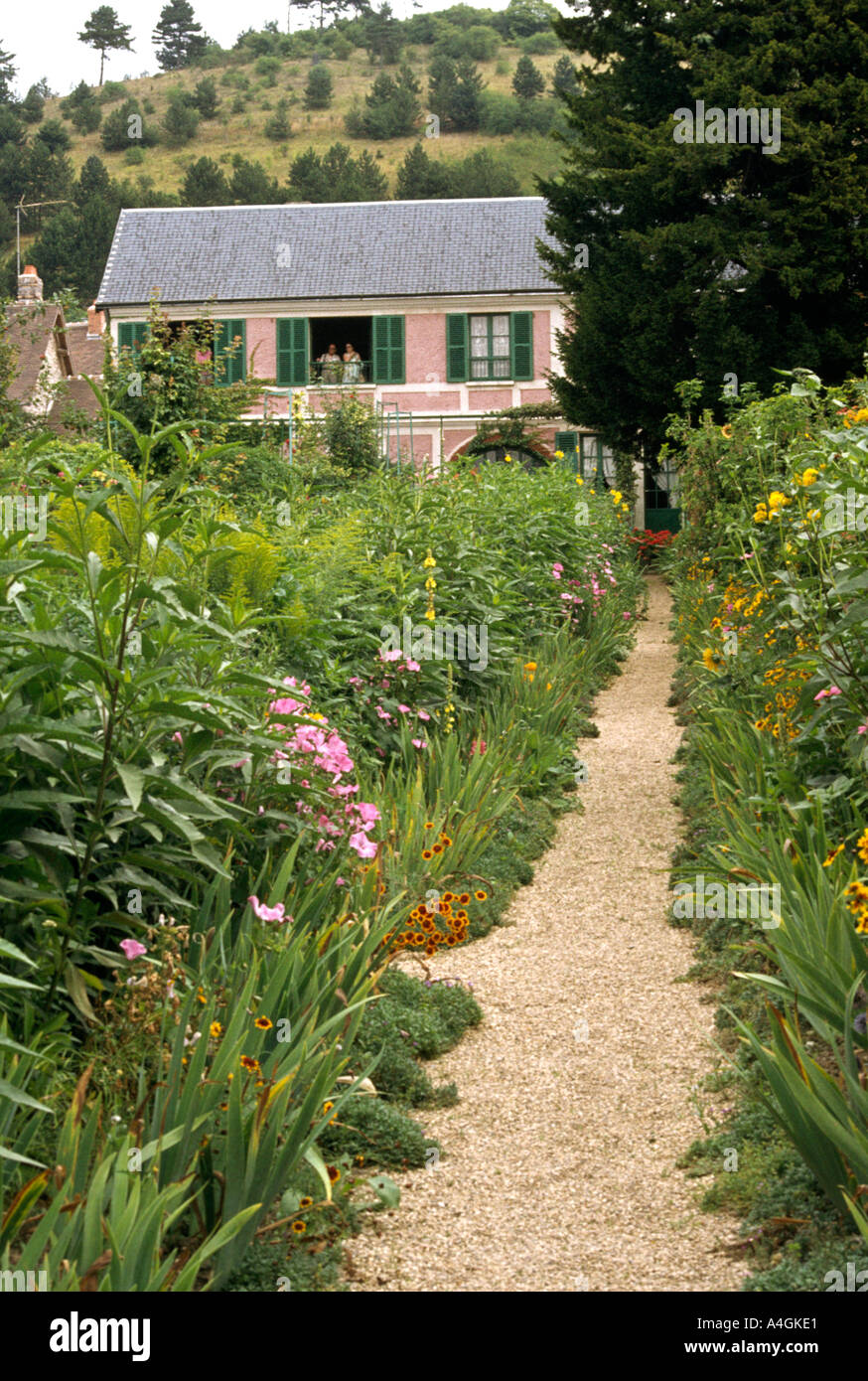 France Giverny Monet Claude artiste impressionniste Maison et jardin Banque D'Images