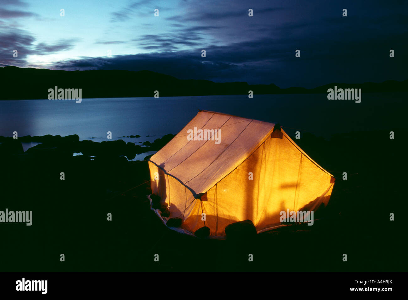 Camp de tentes inuits, Île Kekerten, Village historique de la chasse à la baleine, les Territoires du Nord-Ouest, Canada, Banque D'Images