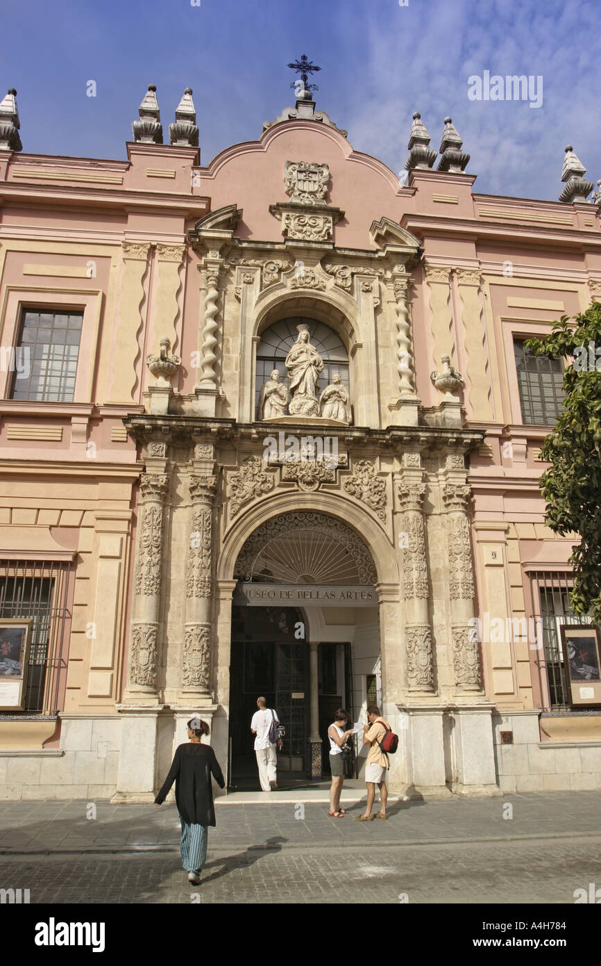 Séville Espagne Façade de Bellas Artes Museum Banque D'Images