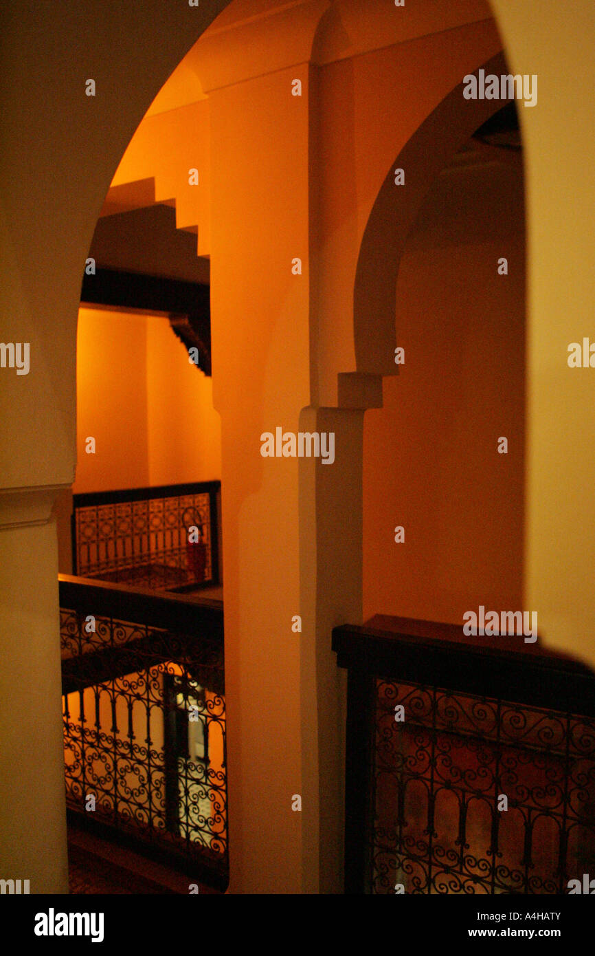 Marrakech Maroc house interior Banque D'Images