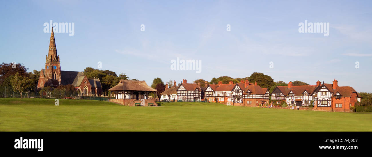 Thornton Hough Green Village Wirral Merseyside England Banque D'Images