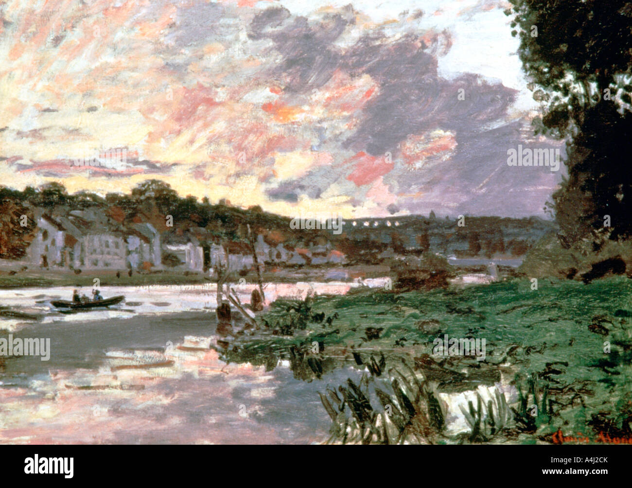 'La Seine à Bougival", c1870. Artiste : Claude Monet Banque D'Images