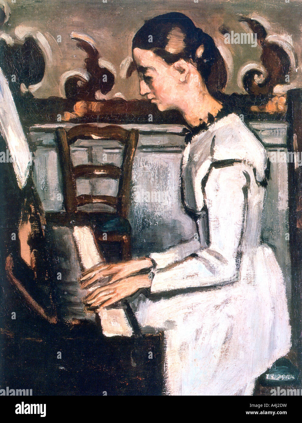 Girl piano painting Banque de photographies et d'images à haute résolution  - Alamy