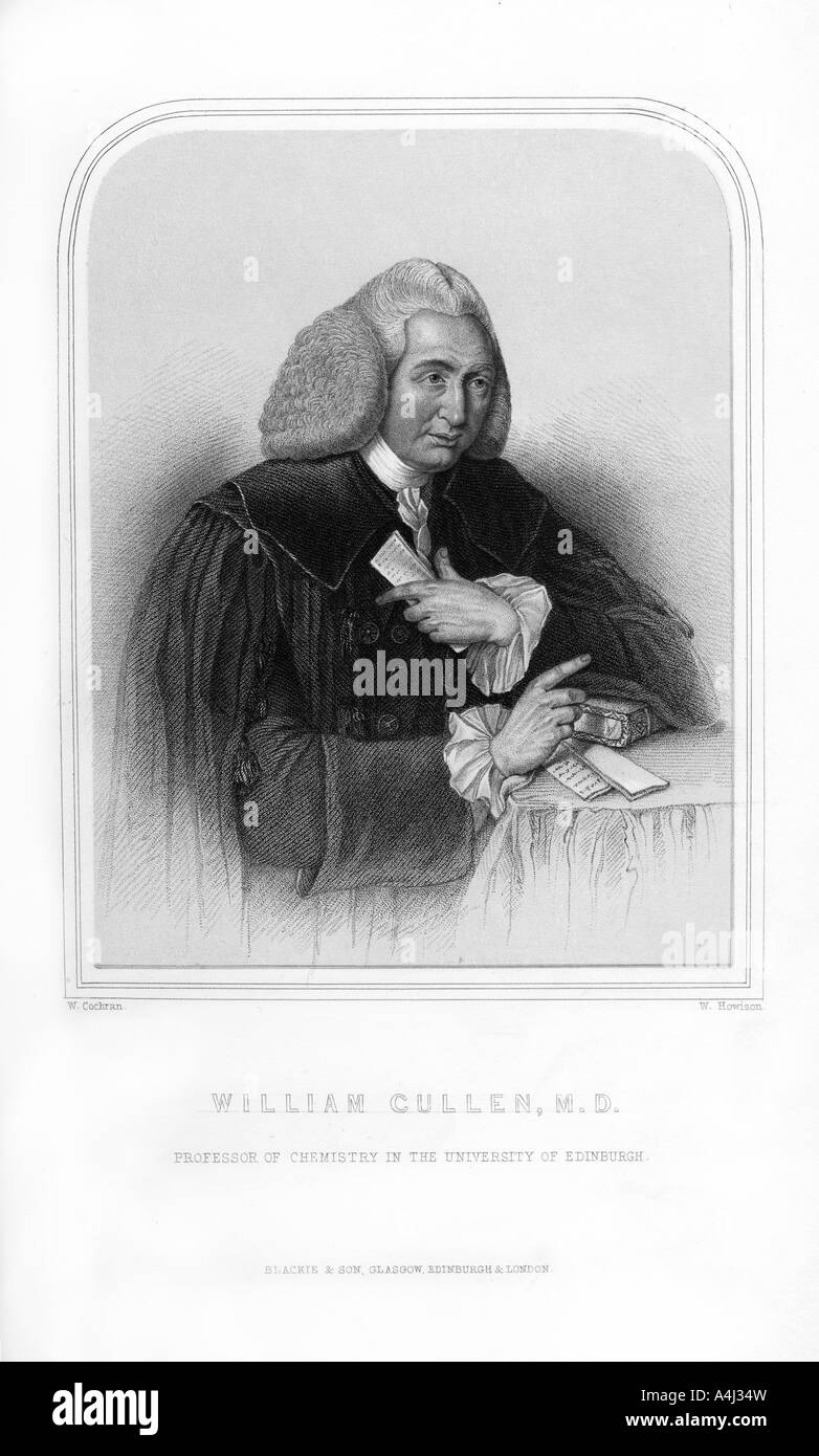 William Cullen, médecin et chimiste écossais, (1870).Artiste : W Howison Banque D'Images