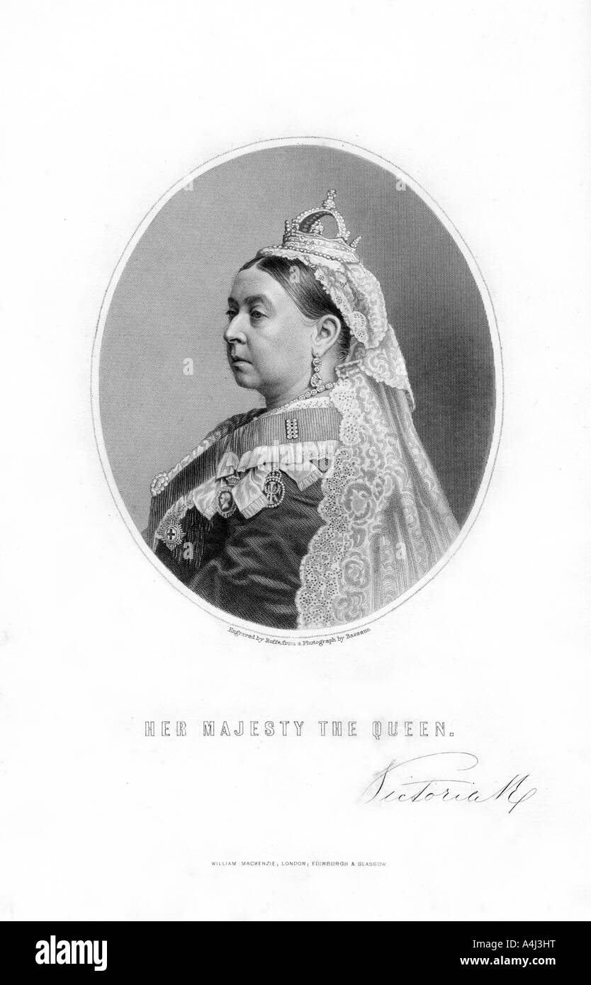 La reine Victoria, reine du Royaume-Uni de Grande-Bretagne et d'Irlande, 1899.Artiste : W Roffe Banque D'Images