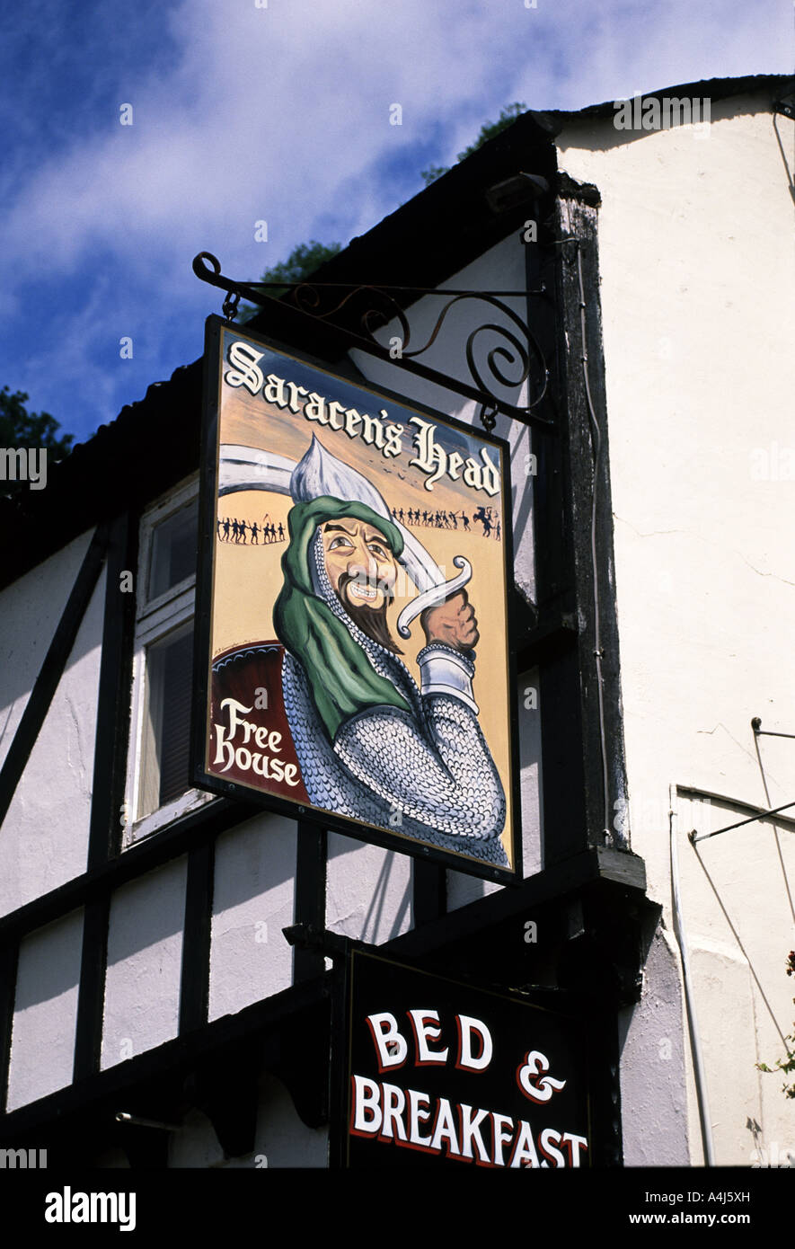 Le 'Saracen's Head' inn à Symond's Yat, Herefordshire. Banque D'Images