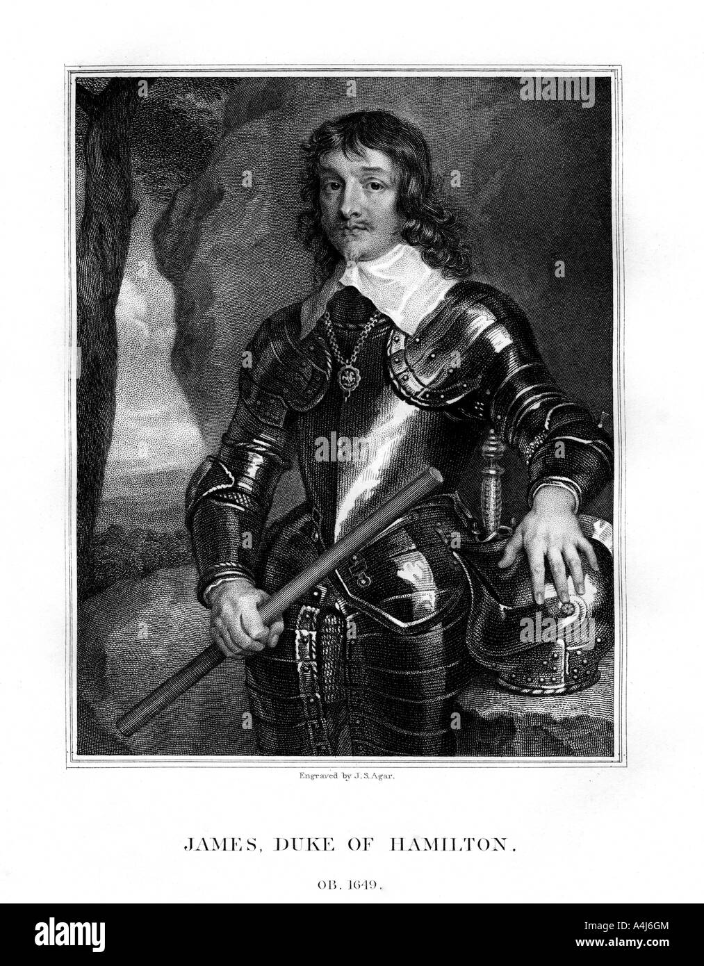 James Hamilton, 1er duc de Hamilton, noble écossais, (1823).Artiste : John Samuel Agar Banque D'Images
