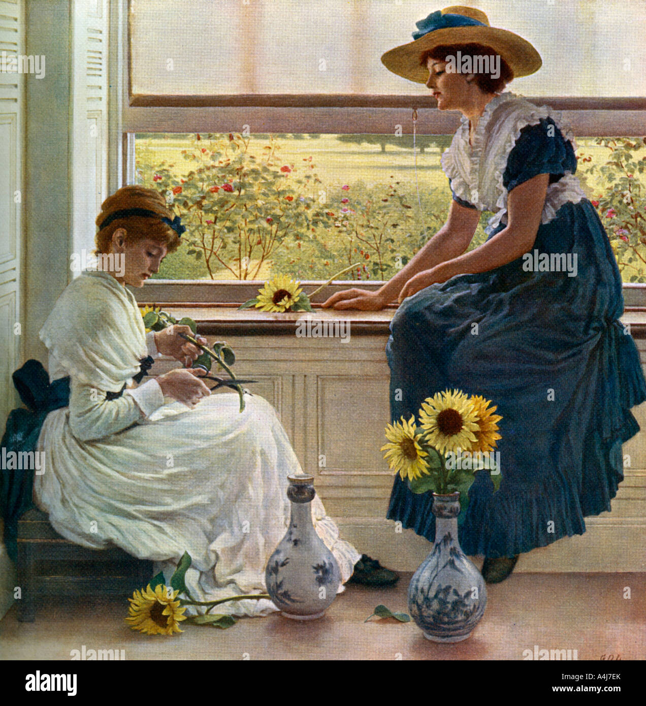 Sun and Moon Flowers', 1890, (1912).Artiste : George Leslie Dunlop Banque D'Images
