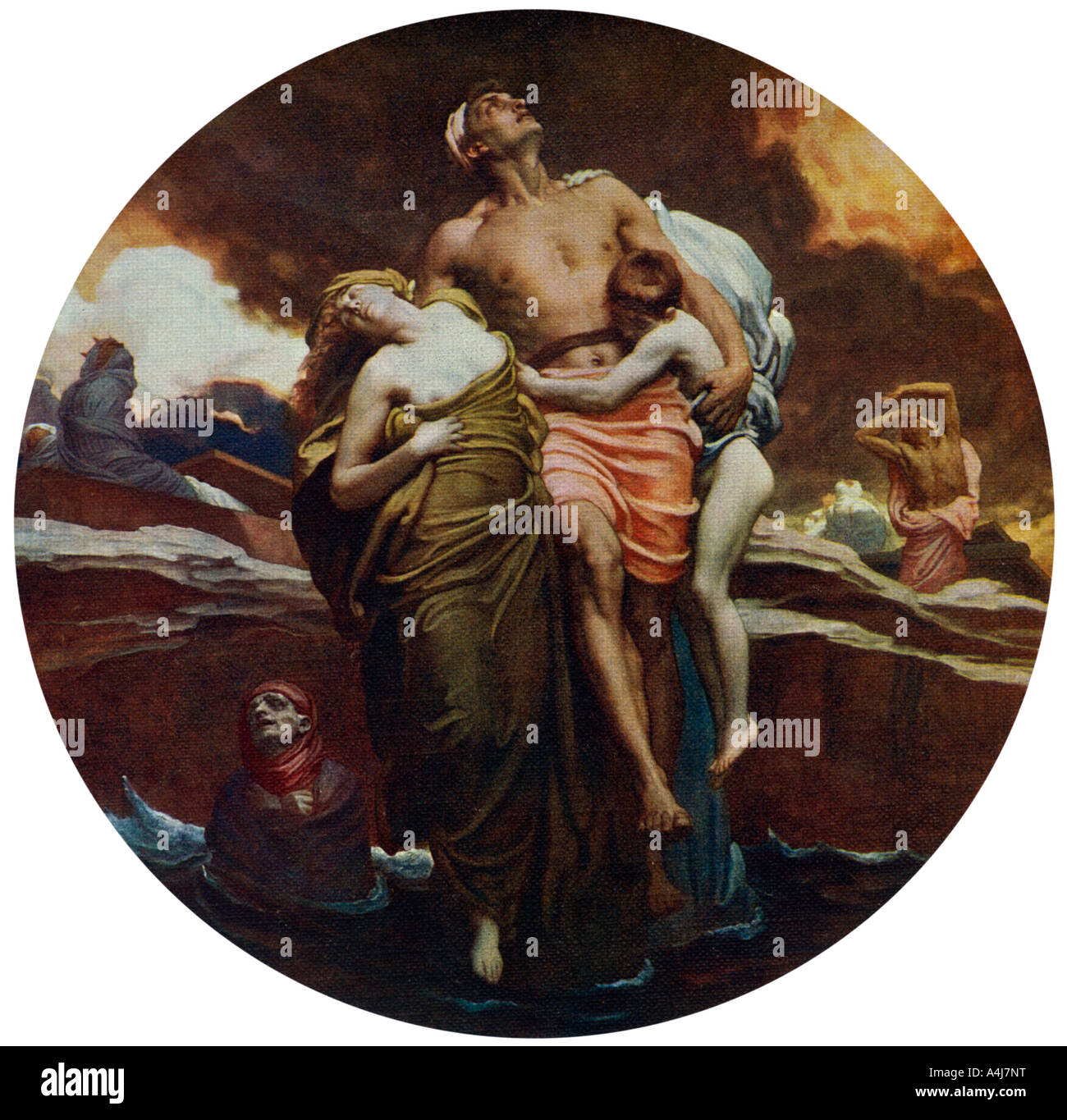 "La mer rendit les morts qui étaient en elle', exposé, 1892 (1912).Artiste : Frederic Leighton Banque D'Images