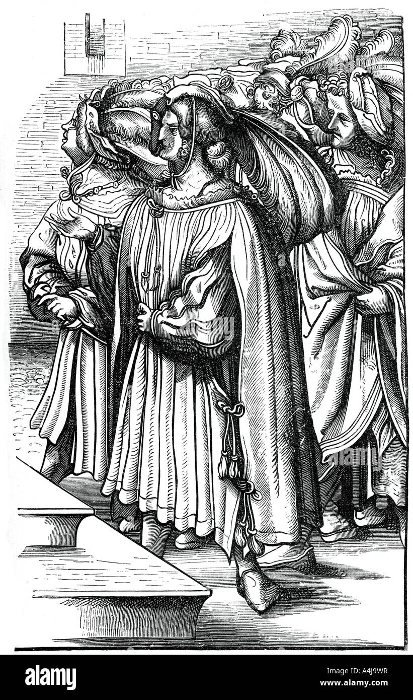 Les archiducs et des barons de l'Allemagne au couronnement de l'empereur Maximilien, 16e siècle, l'artiste : Inconnu Banque D'Images