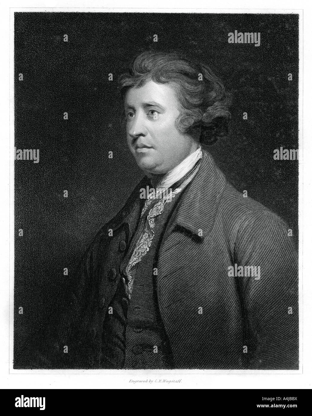 Edmund Burke, homme d'état anglo-irlandais, auteur, orateur, le théoricien politique, et philosophe, (1834).Artiste : CE Wagstaff Banque D'Images